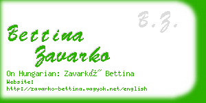 bettina zavarko business card